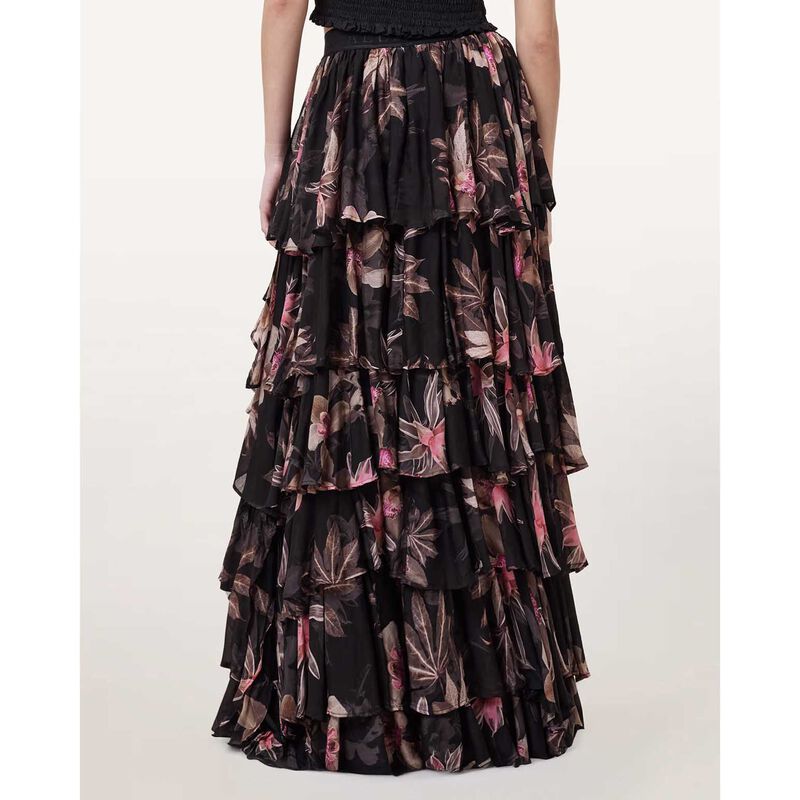 AllSaints Cavarly Floral Print Maxi Skirt image number 1